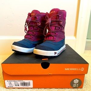 MERRELL little girls snow boots - size 10.